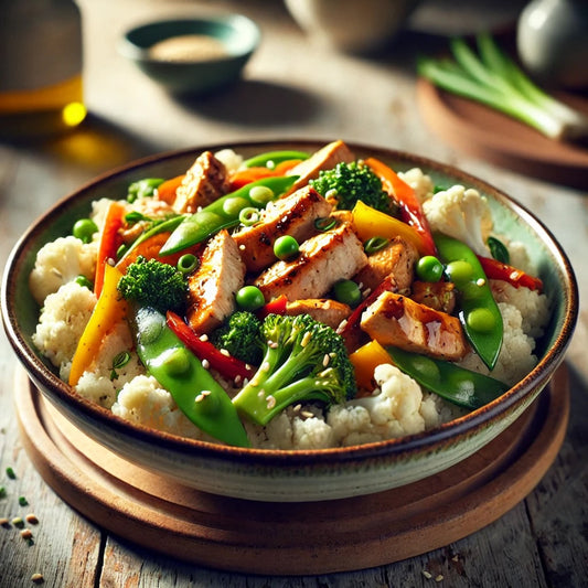 Chicken and Vegetable Stir-Fry with Cauliflower Rice