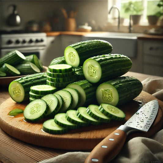 Cucumber Slices with Sea Salt
