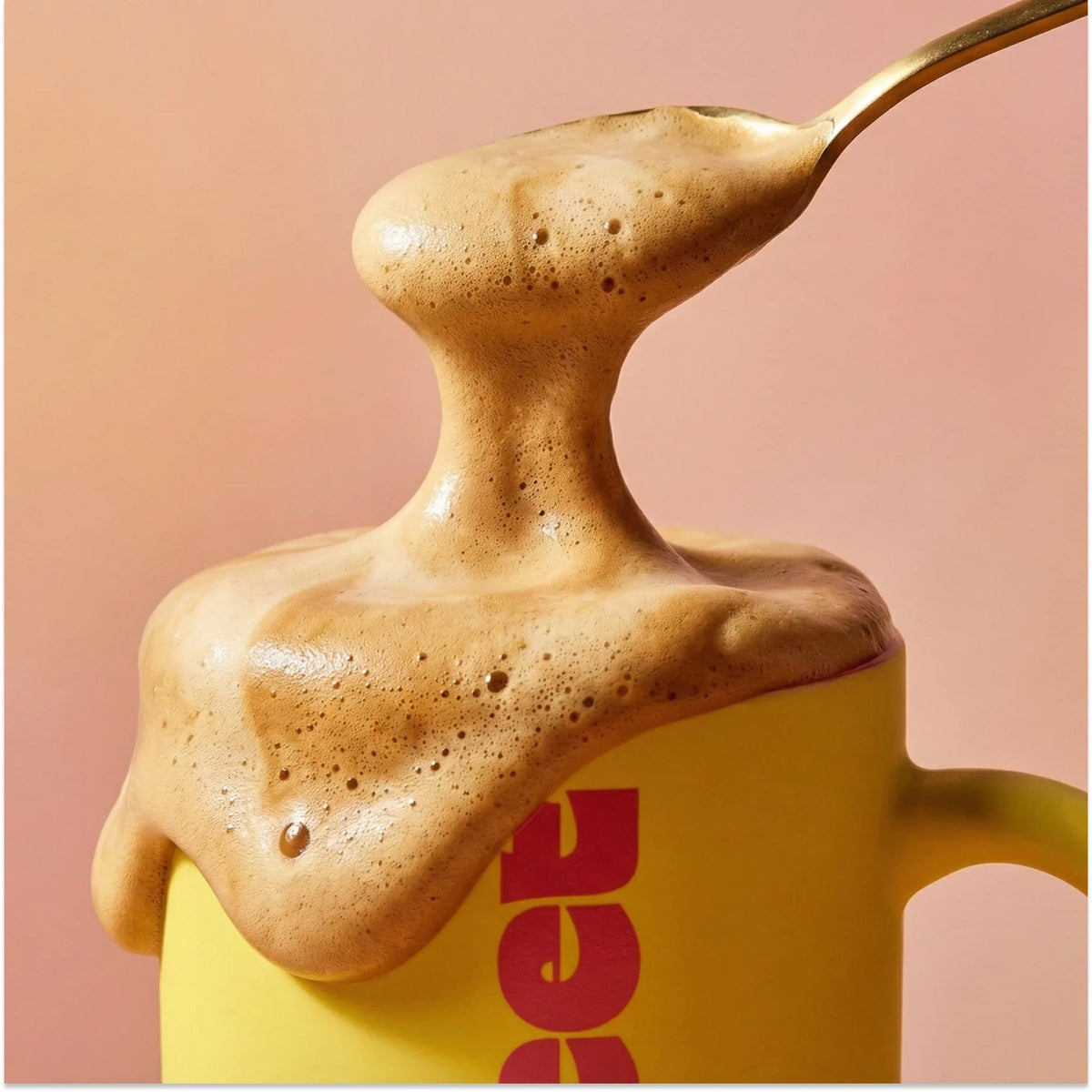 The SWEET Yourself Gift Box — coffee foam overflowing a mug as a spoon lifts a peak of foam